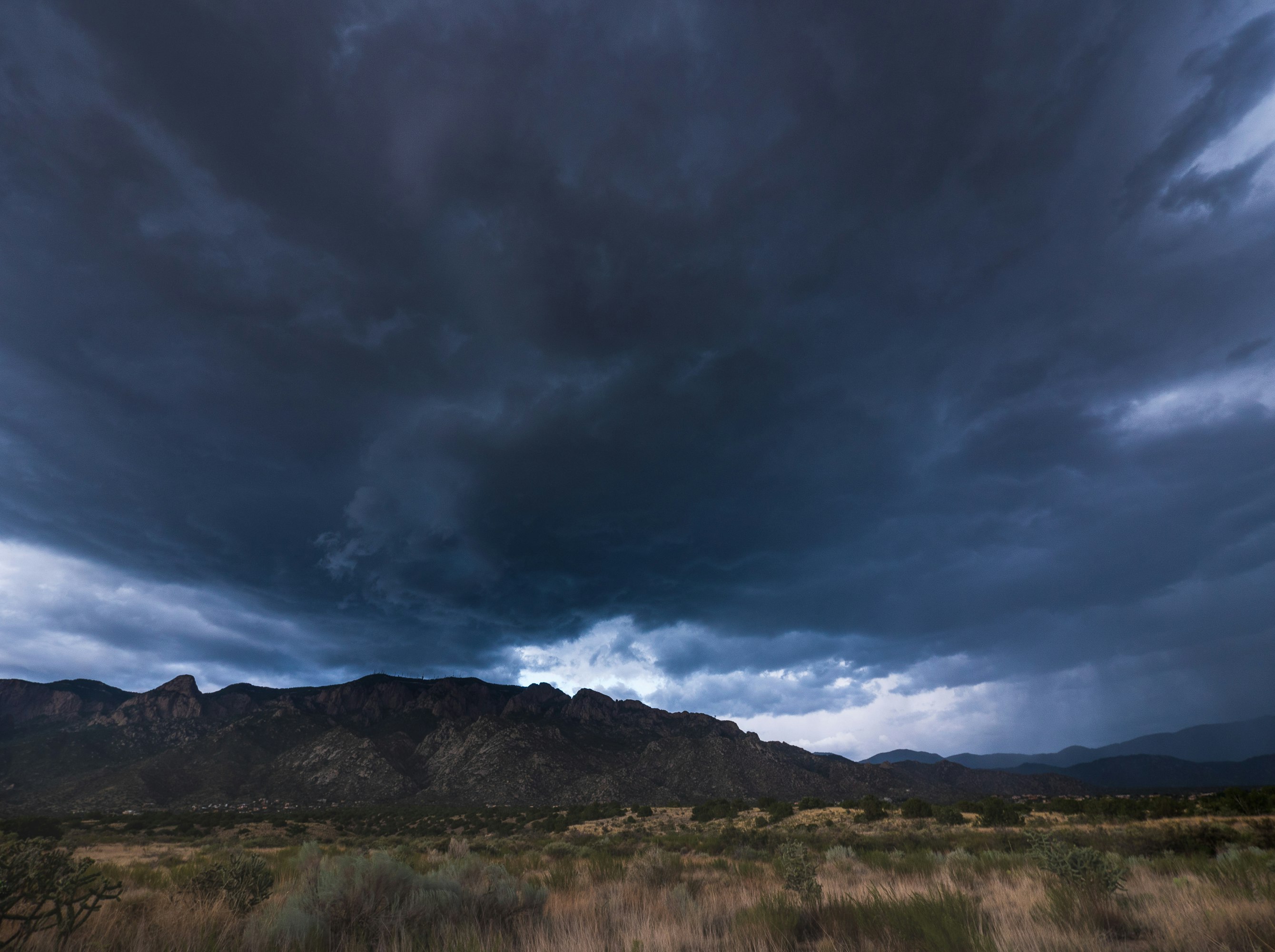 green grass field under gray clouds